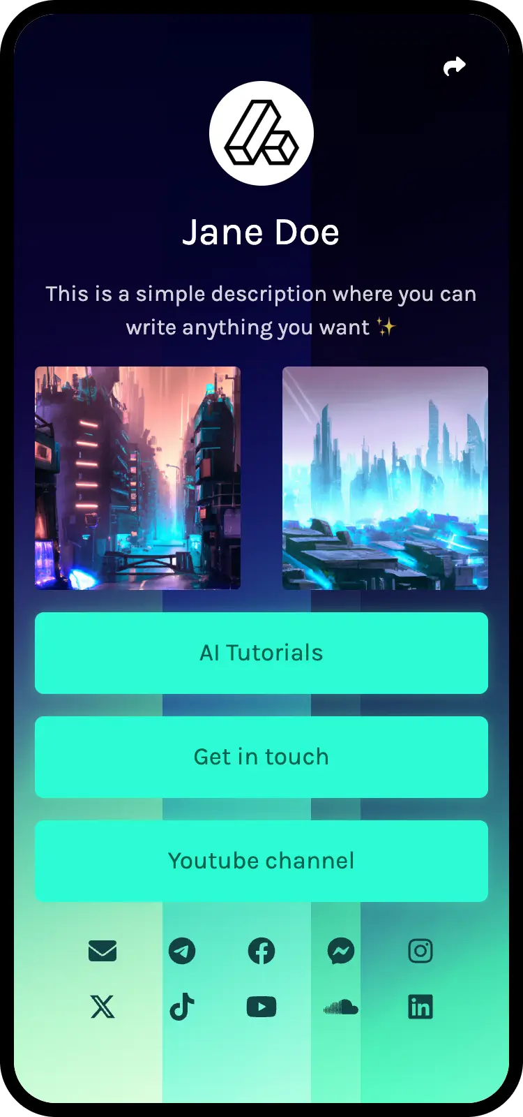 Screenshot of MoreIn.Bio page examples